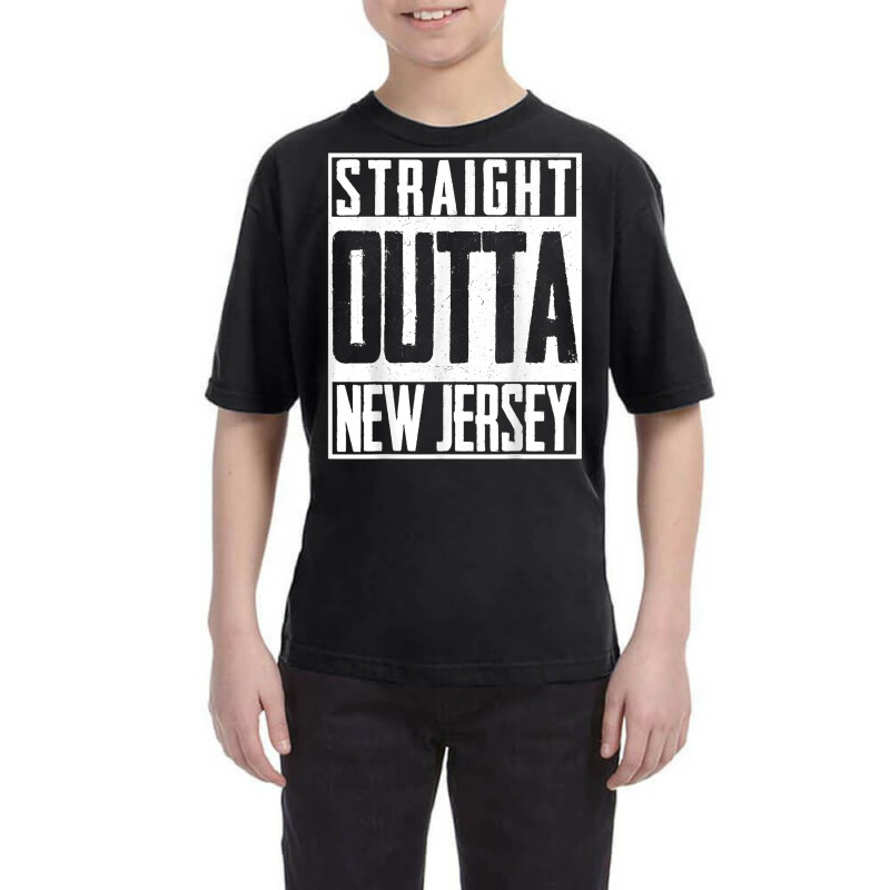 Straight Outta New Jersey Us Patriot Fan Pride T Shirt Youth Tee | Artistshot