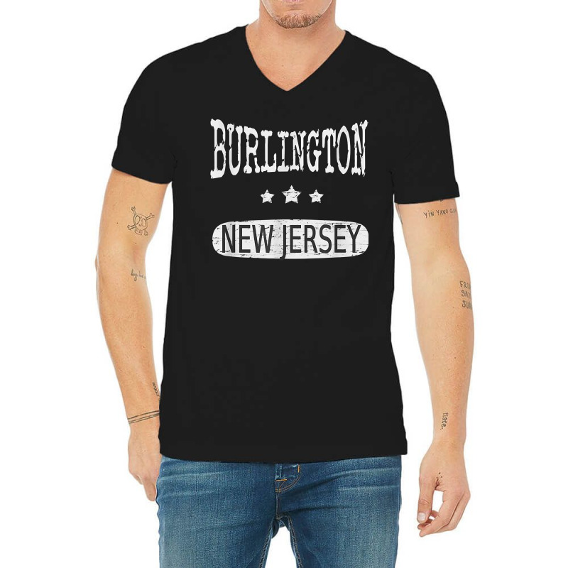 Vintage Burlington New Jersey T Shirt V-neck Tee | Artistshot