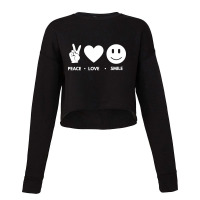 Peace Love Smile Cropped Sweater | Artistshot