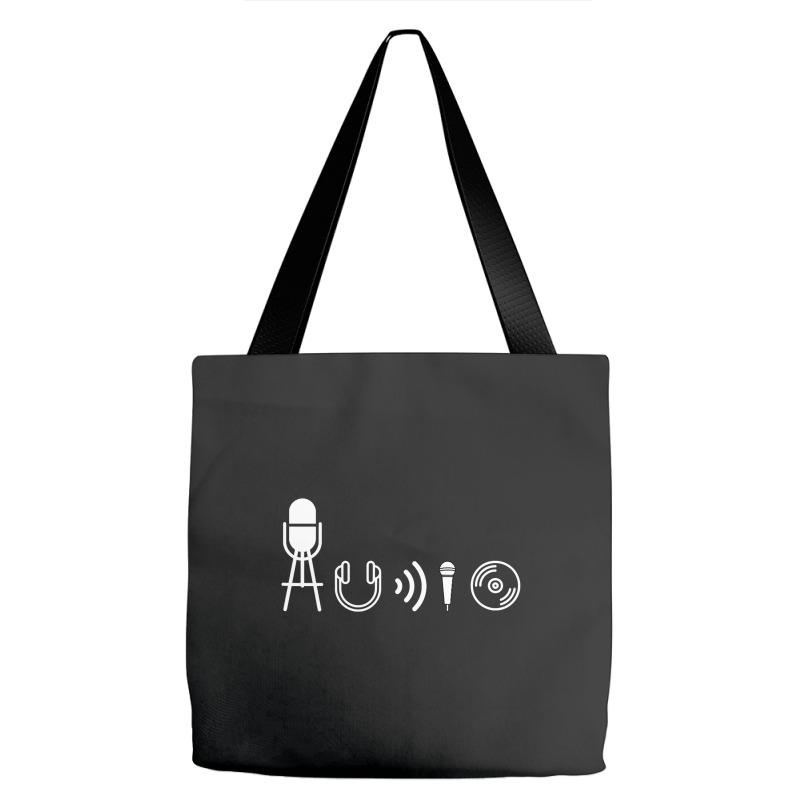 Audio Symbols From Sound, Music, Live Production, Engineer T Shirt Tote Bags | Artistshot