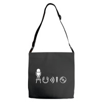 Audio Symbols From Sound, Music, Live Production, Engineer T Shirt Adjustable Strap Totes | Artistshot