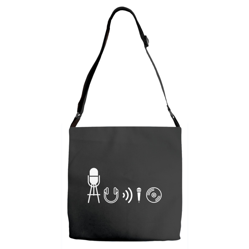 Audio Symbols From Sound, Music, Live Production, Engineer T Shirt Adjustable Strap Totes | Artistshot