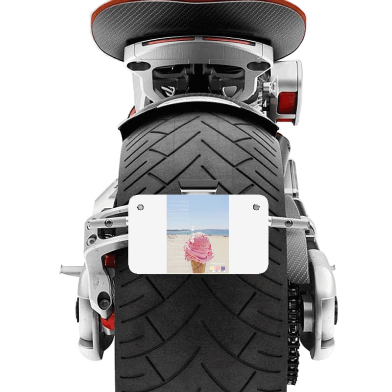 Olivia De Ja Fu Ice Cream Motorcycle License Plate | Artistshot