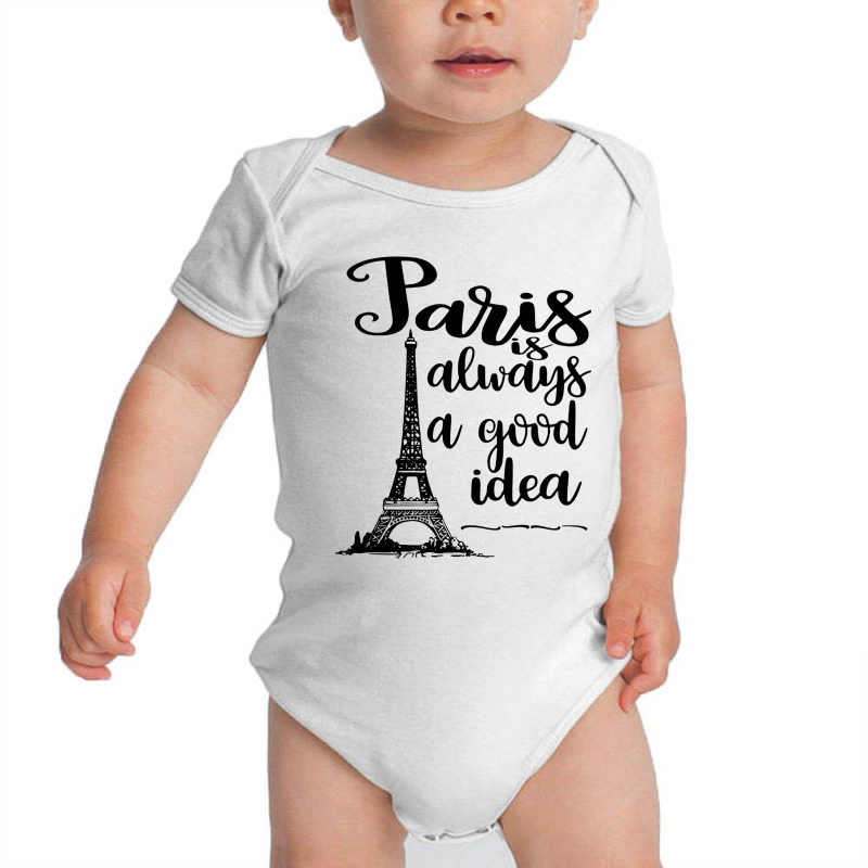 Paris Lover Vacay Eiffel Tower Paris Baby Bodysuit by Pajero | Artistshot