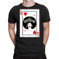 Scorpio Astrology Black Queen Hearts Blackjack Cards Poker T Shirt T-shirt | Artistshot