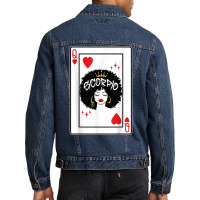 Scorpio Astrology Black Queen Hearts Blackjack Cards Poker T Shirt Men Denim Jacket | Artistshot