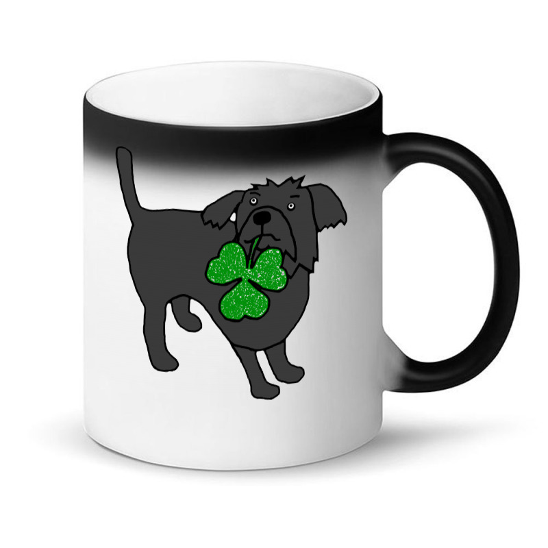 Funny Dog Holding Shamrock Magic Mug | Artistshot