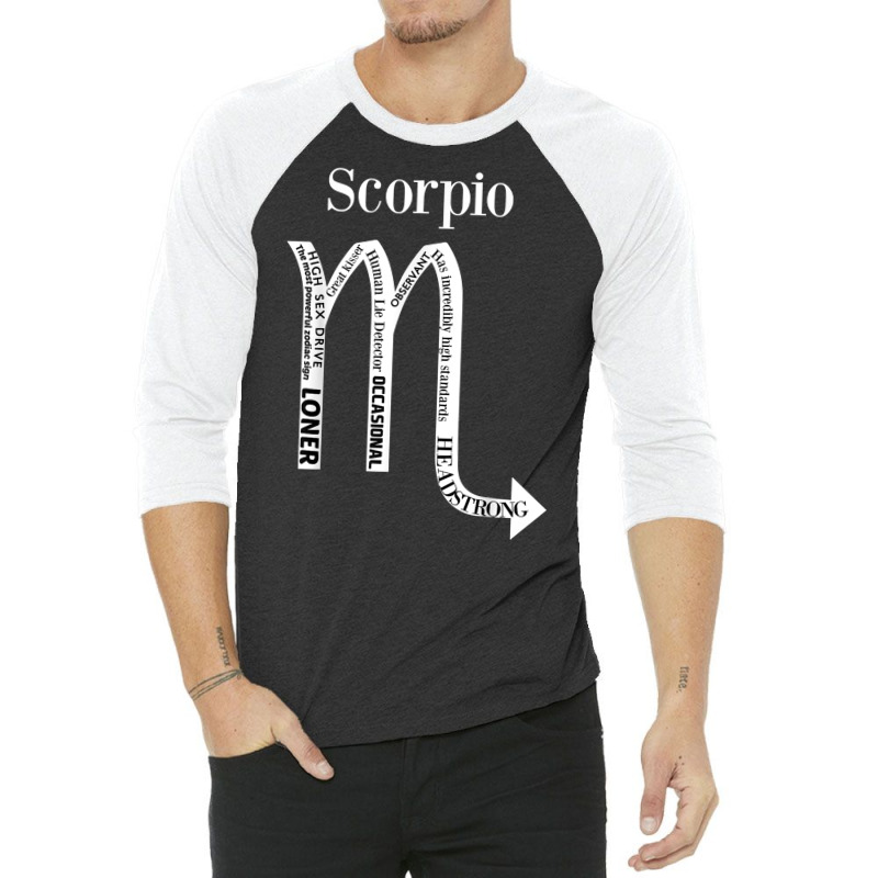 Scorpio Traits Astrology Zodiac Sign Horoscope T Shirt 3/4 Sleeve Shirt | Artistshot