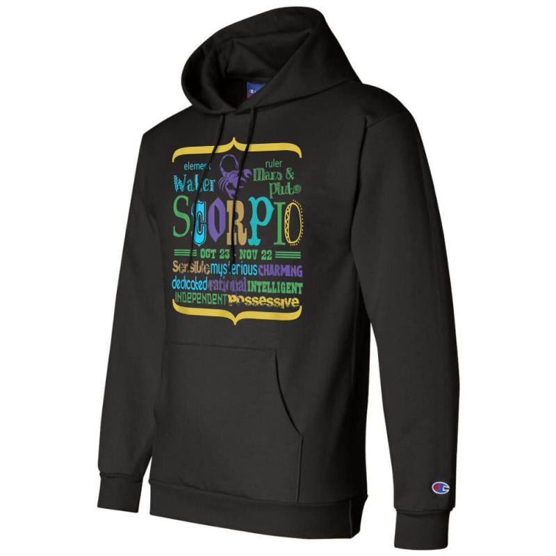 Scorpio Zodiac Astrology Horoscope Birthday Apparel Gift T Shirt Champion Hoodie | Artistshot