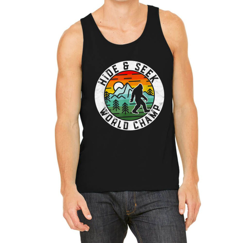 Bigfoot Hide & Seek World Champ Sasquatch Silhouette T Shirt Tank Top by longduong89 | Artistshot