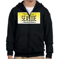 Seaside Heights Nj Jersey Shore New Jersey License Plate T Shirt Youth Zipper Hoodie | Artistshot