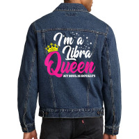 September October Birthday   Astrology   Libra Queen T Shirt Men Denim Jacket | Artistshot