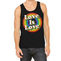 Vintage Rainbow Love Is Love Lgbt Gay Lesbian Pride Lbgtq T Shirt Tank Top | Artistshot