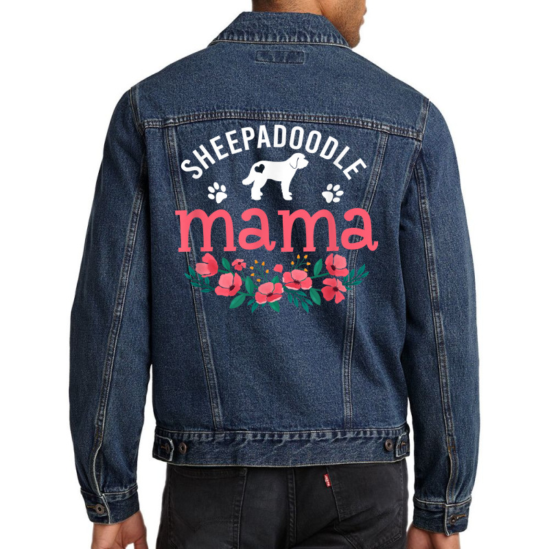 Sheepadoodle Mama Gifts Women Mom Cute Dog Lover Christmas T Shirt Men Denim Jacket | Artistshot