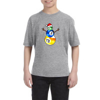 Billiards Christmas Snowman Youth Tee | Artistshot