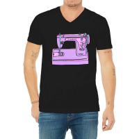 Purple Singer Sewing Machine V-neck Tee | Artistshot