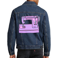 Purple Singer Sewing Machine Men Denim Jacket | Artistshot