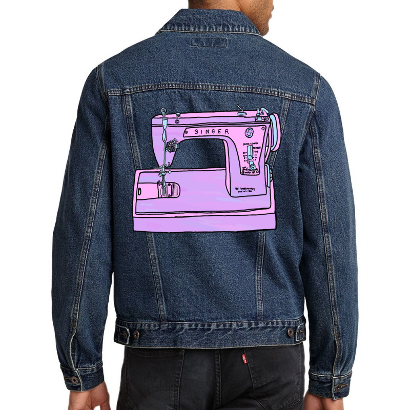 Purple Singer Sewing Machine Men Denim Jacket | Artistshot