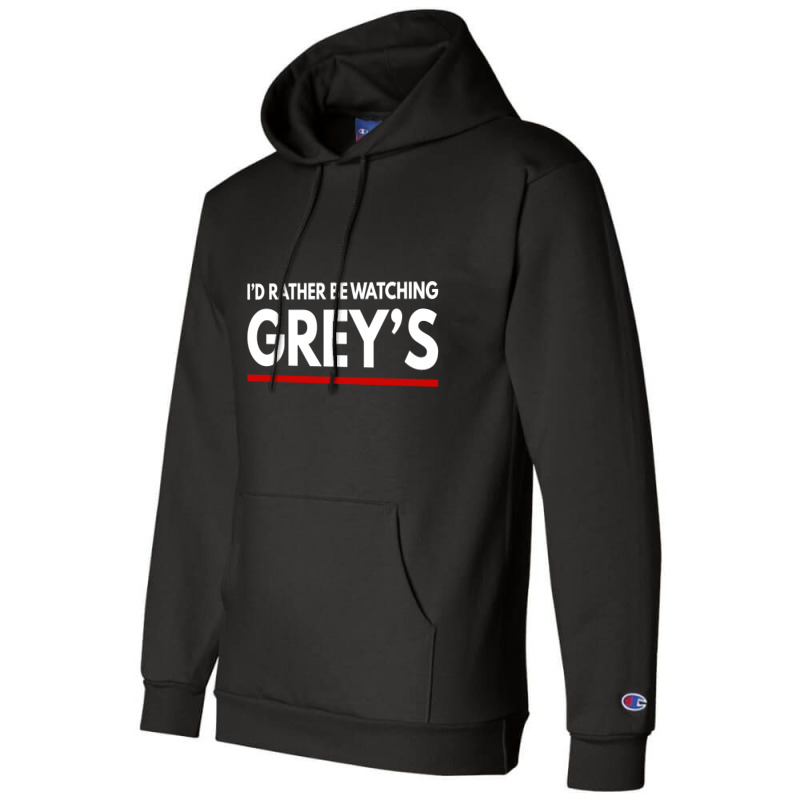 Watching Greys Champion Hoodie by blackacturus | Artistshot