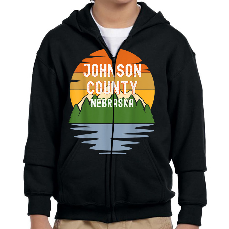 From Johnson County Nebraska Vintage Sunset T Shirt Youth Zipper Hoodie by marshall0976 | Artistshot