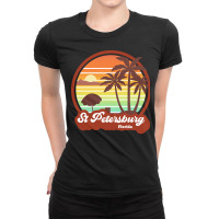 St Petersburg T  Shirt Vintage St Petersburg Florida Retro T  Shirt Ladies Fitted T-shirt | Artistshot