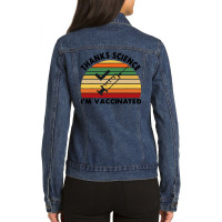 Thanks Science I'm Vaccinated Vintage Ladies Denim Jacket | Artistshot