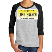 Long Branch Nj New Jersey License Plate Beach Jersey Shore T Shirt Youth 3/4 Sleeve | Artistshot