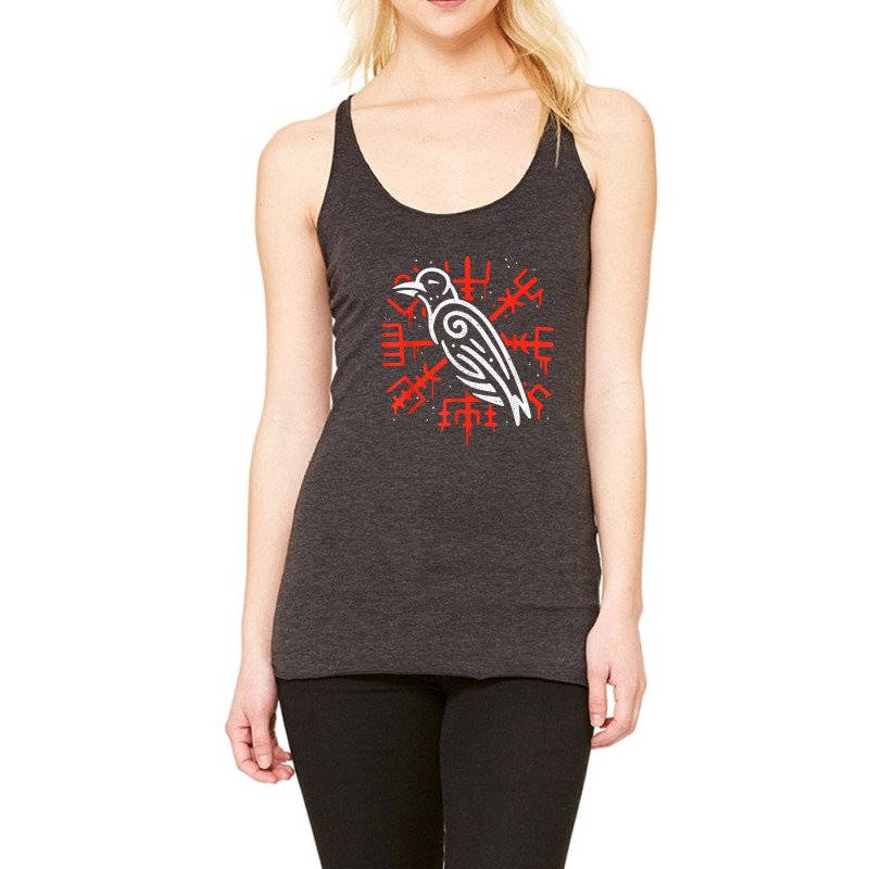 Odin Vegvisir Raven â€“ Runes Viking Racerback Tank by AMderra12 | Artistshot