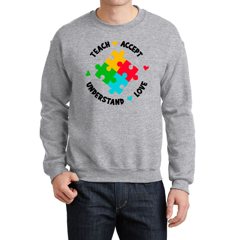 Teach Accept Understand Love Crewneck Sweatshirt by paulscott Art | Artistshot