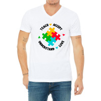 Teach Accept Understand Love V-neck Tee | Artistshot