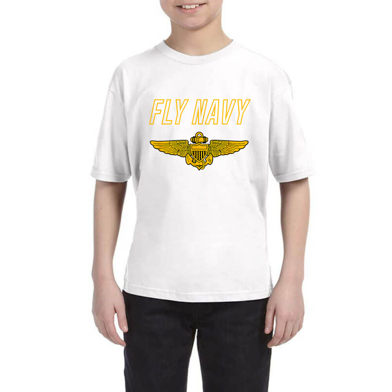 Fly Navy Shirt Classic Naval Officer Pilot Wings Tee Youth Tee by longduong89 | Artistshot