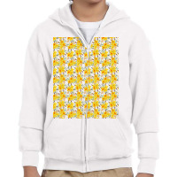 Yellow Wildflower Floral Pattern Youth Zipper Hoodie | Artistshot