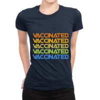 Vaccinated Retro Ladies Fitted T-shirt | Artistshot