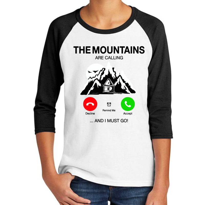 The Mountains Are Calling Youth 3/4 Sleeve by Jober | Artistshot