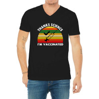 Thanks Science I'm Vaccinated Vintage V-neck Tee | Artistshot