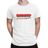 Modesto, Ca Retro Typography Design T-shirt | Artistshot