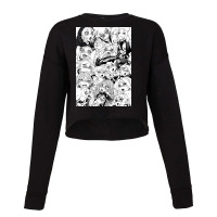 Ahegao Face Gray Anime Cropped Sweater | Artistshot