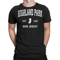 Highland Park New Jersey Nj Vintage Athletic Sports Design T Shirt T-shirt | Artistshot