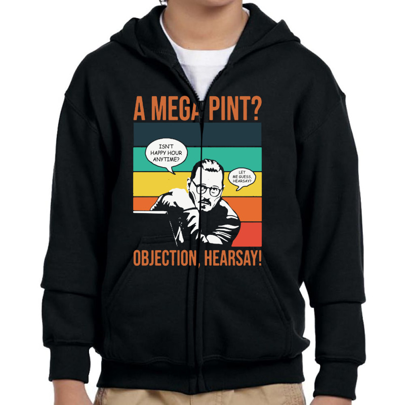 Objection Hearsay Mega Pint Youth Zipper Hoodie | Artistshot