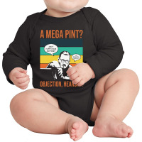 Objection Hearsay Mega Pint Long Sleeve Baby Bodysuit | Artistshot