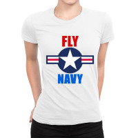 Fly Navy Naval Aviation Ladies Fitted T-shirt | Artistshot