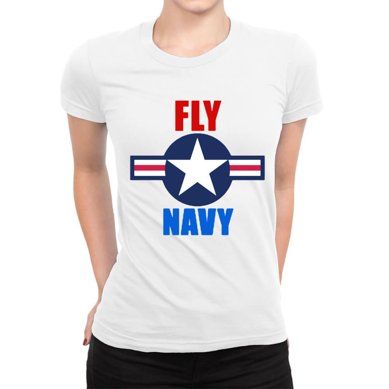 Fly Navy Naval Aviation Ladies Fitted T-Shirt by Cocoa | Artistshot