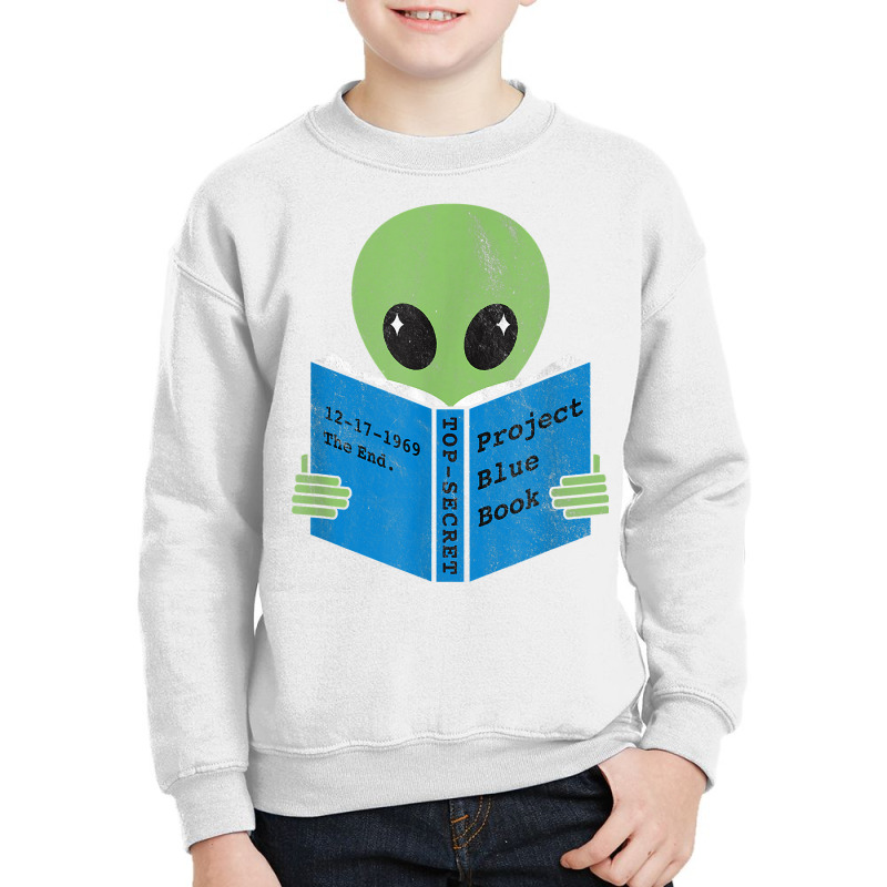 Kawaii Alien Reading Research Ufo Investigation T Shirt Youth Sweatshirt by lorebrend | Artistshot