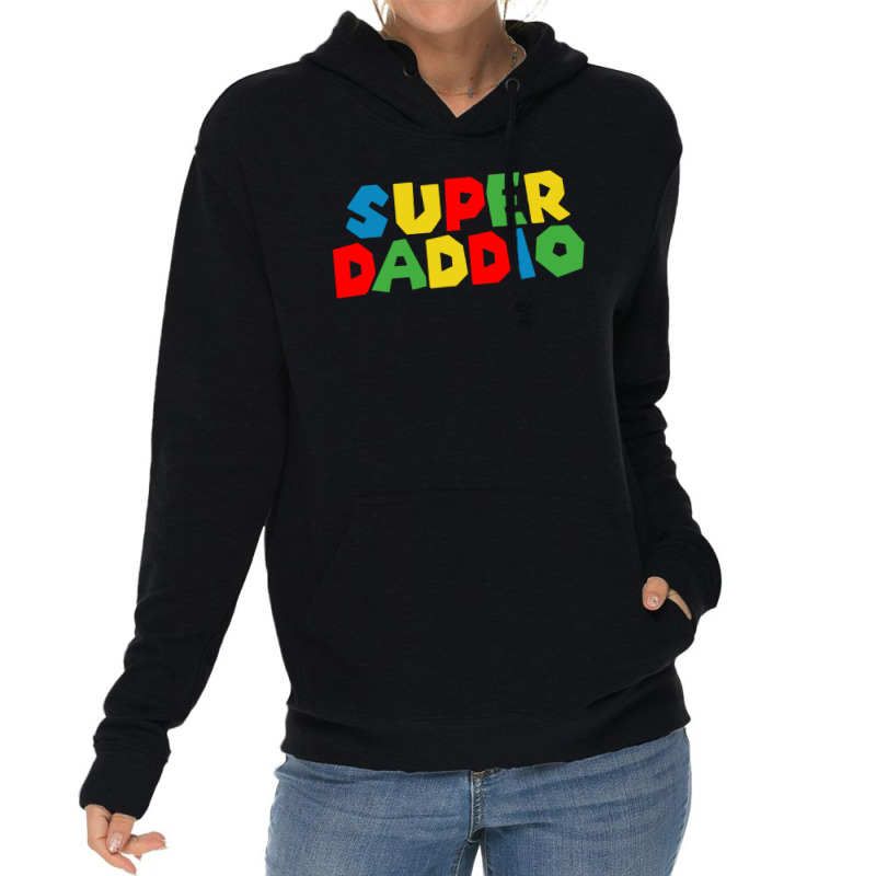 Super Daddio Funny Gamer Dad Fathers Lightweight Hoodie | Artistshot