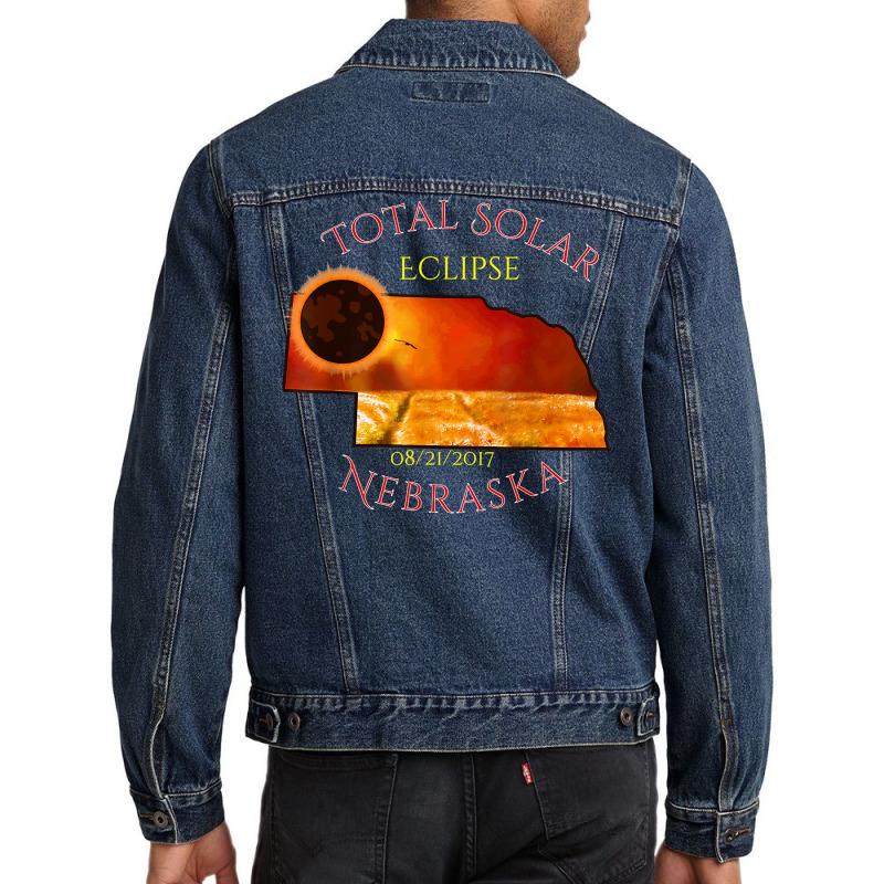 Nebraska Total Solar Eclipse T Shirt 08212017 Tee Men Denim Jacket by marshall0976 | Artistshot