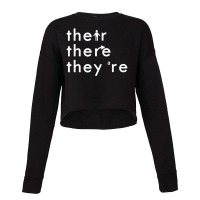 There Their They're English Grammar Cropped Sweater | Artistshot