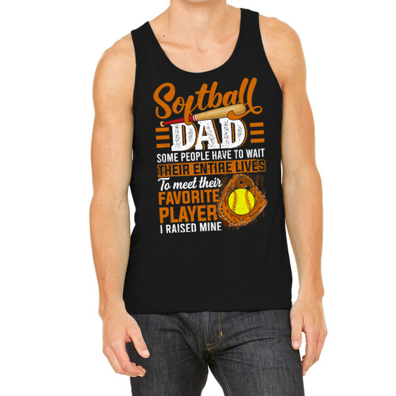 Softball Pitcher Hitter Catcher Mens Funny Dad For Men Dad I Raised Mi Tank Top | Artistshot