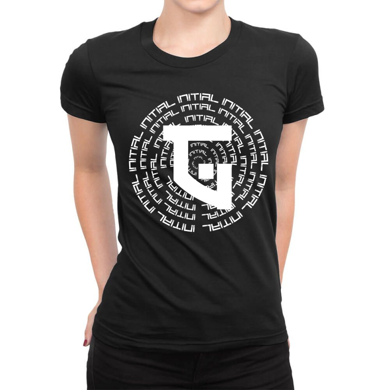 Initial G Ladies Fitted T-Shirt by i one simple store | Artistshot