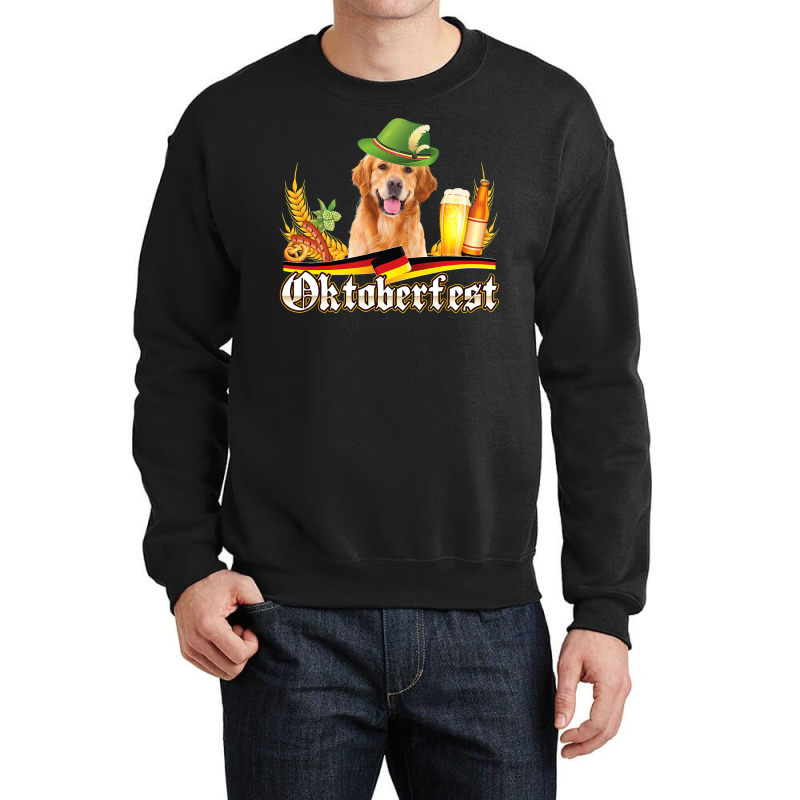 Golden Retriever Goldie Dog Beer Oktoberfest Prost Beer Festival 339 R Crewneck Sweatshirt by circularflap | Artistshot