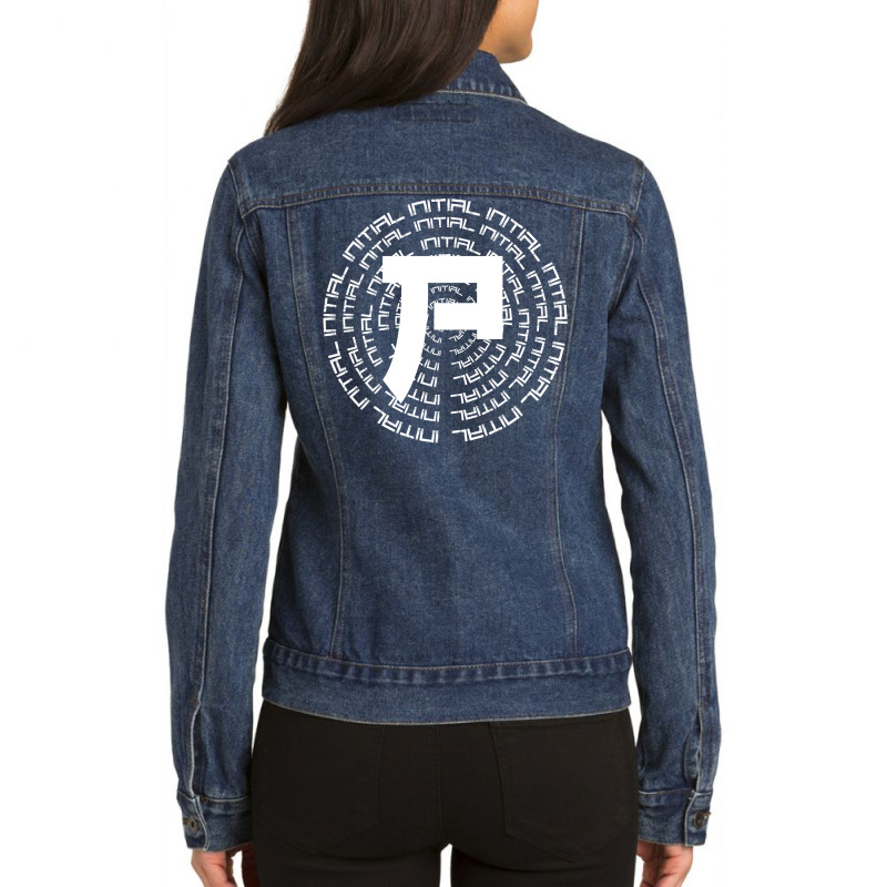 Initial P Ladies Denim Jacket by i one simple store | Artistshot